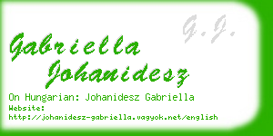 gabriella johanidesz business card